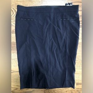 NWT PATRIZIA PEPE Black Wool & Nylon Skirt  Size 8  $129  Made in Italy